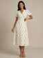 Alia-Wrap Midi Dress
