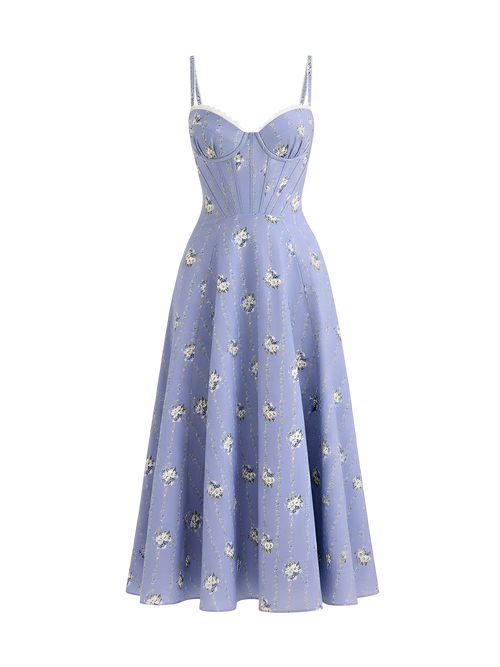 Tira-Floral Bustier Dress