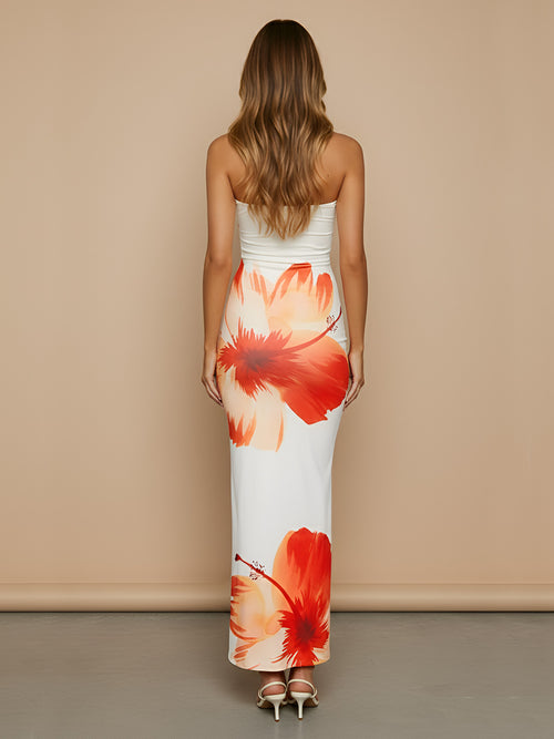 Maya-Hibiscus Maxi Dress
