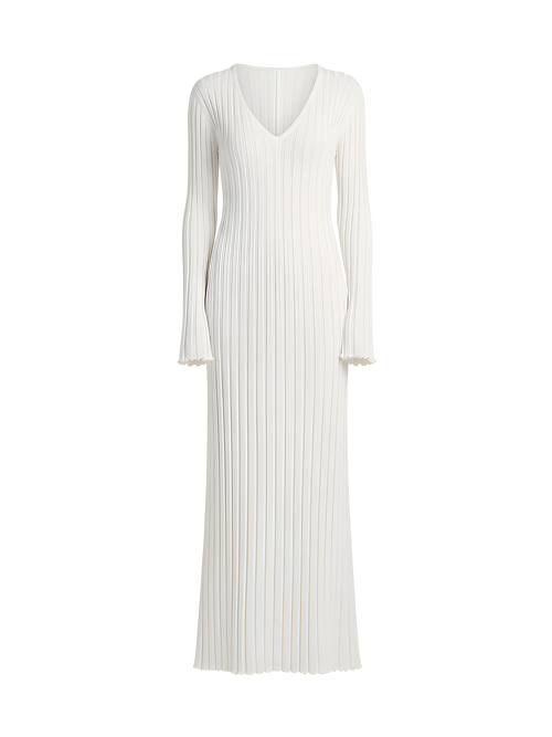 Lavi-Textured Long Dress - Vessita
