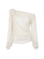 Lina–Draped Floral Top - Vessita