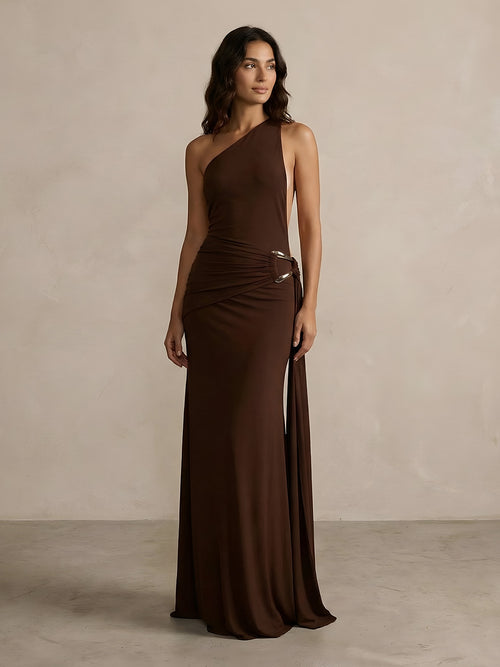 Mira-One Shoulder Gown