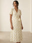 Alia-Wrap Midi Dress