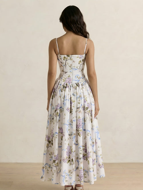 Isolde-Floral Midi Dress - Vessita