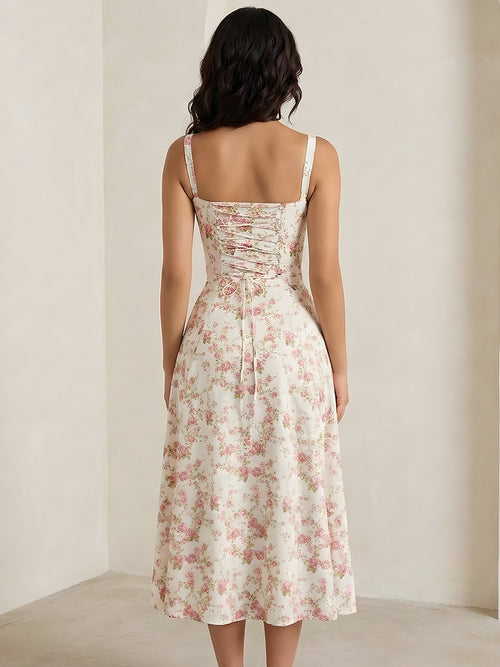Amelia-Floral Midi Dress