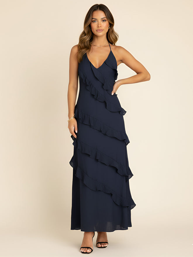 Mara–Flow Ruffle Maxi - Vessita