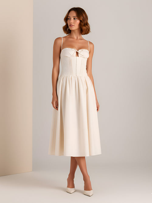 Rina-Romantic Midi Dress - Vessita