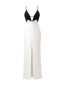 Lina-Contrast Slit Dress
