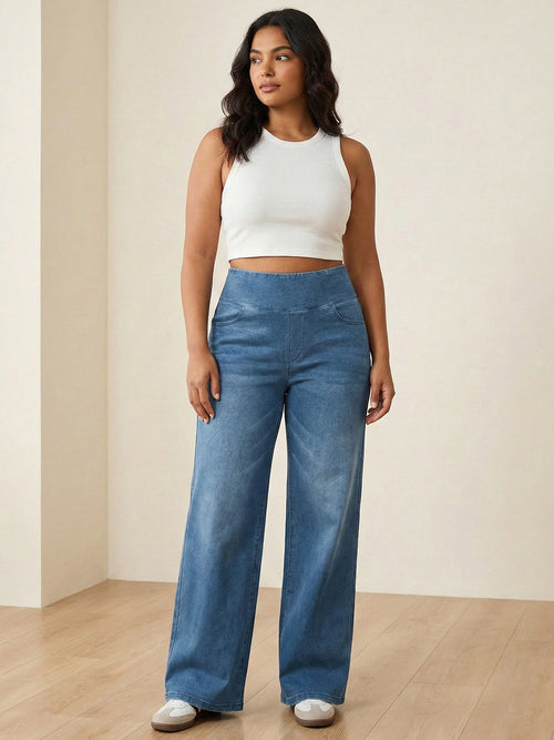 Nora-Luxe Wide Jeans