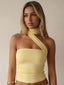 Mia-Asym Halter Top - Vessita