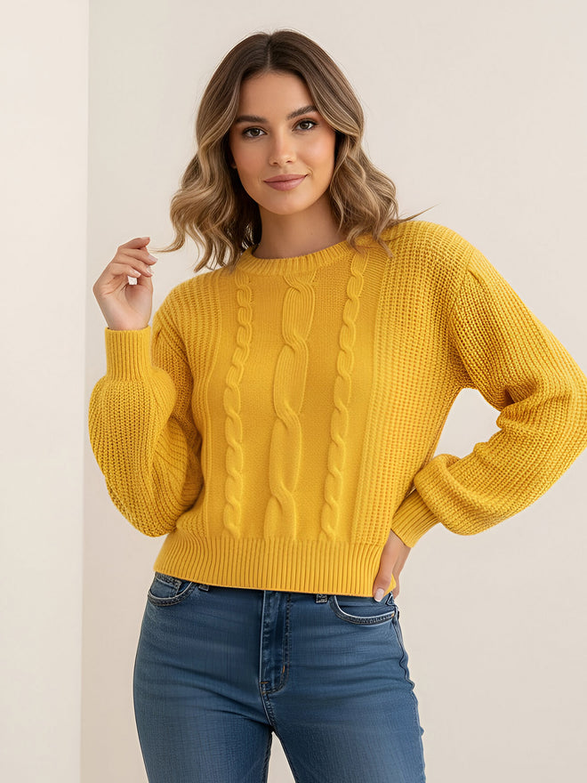 Nola–Bright Knit Pullover - Vessita