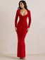 Lena-Velvet Maxi Dress