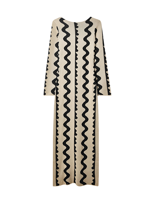 Raya–Wave Sculpt Dress - Vessita