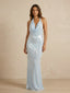 Elure-Drape Shine Dress