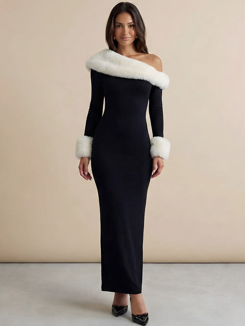 Lila-Winter Fur Dress
