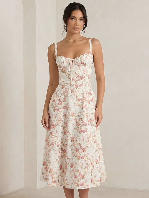 Amelia-Floral Midi Dress