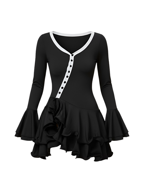 Lucia-Ruffle Button Dress