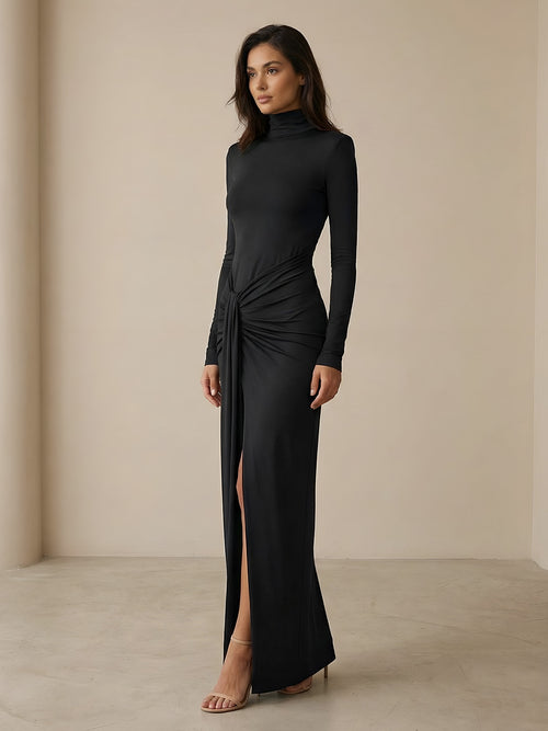 Lira-High Slit Maxi Dress - Vessita