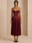 Rani-Satin Pleat Dress - Vessita
