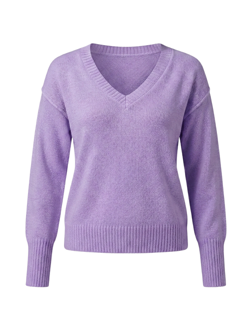 Risa–V Cut Sweater - Vessita