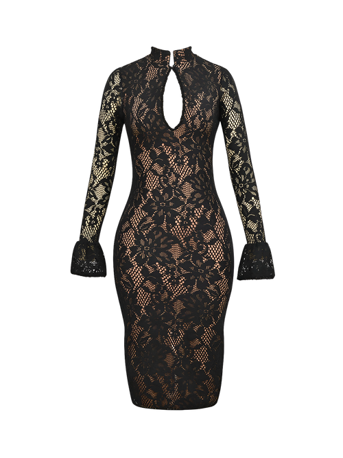 Mila-Black Lace Midi
