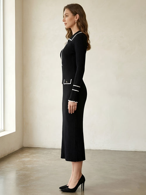 Nola-Rib Knit Dress