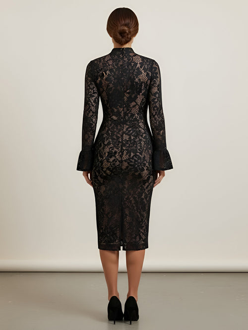 Mila-Black Lace Midi
