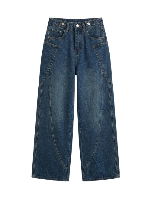 Nora-Cargo Wide Jeans