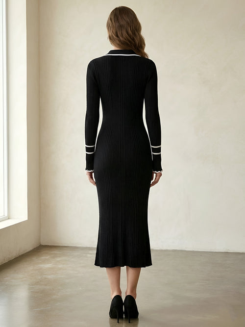 Nola-Rib Knit Dress