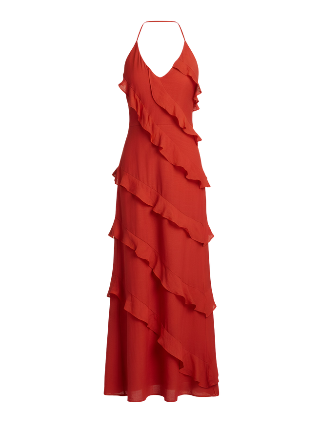 Mara–Flow Ruffle Maxi - Vessita