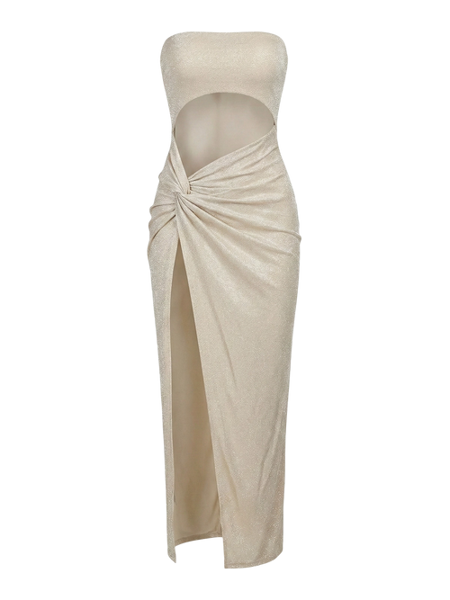 Talia–High Slit Dress - Vessita