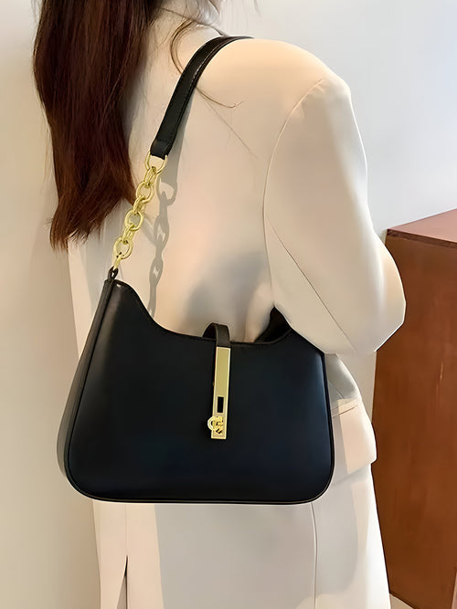Zoe-Luxe Lock Mini Bag - Vessita