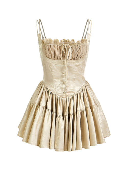 Elena-Satin Corset Dress