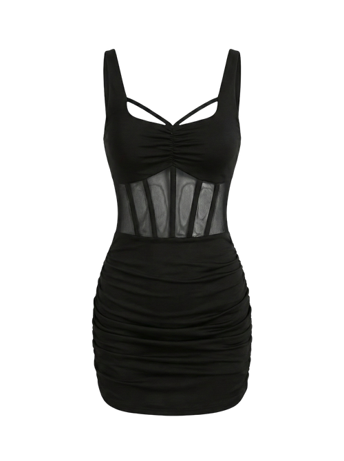 Mila-Mesh Body Dress - Vessita