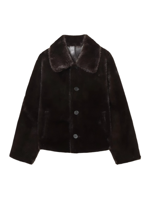 Nina-Leather Fur Jacket