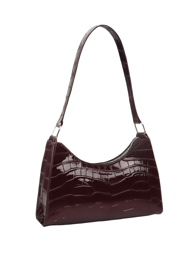 Nora-Glossy Croc Bag