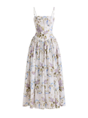 Isolde-Floral Midi Dress - Vessita