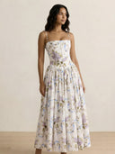 Isolde-Floral Midi Dress - Vessita