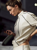 Lina-Contrast Zip Suit