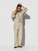 Lina-Contrast Zip Suit