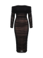 Elora-Mesh Midi Dress - Vessita