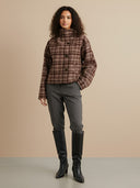 Nora-Plaid Short Coat