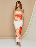 Maya-Hibiscus Maxi Dress