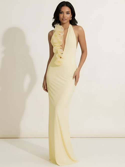 Dahlia-Flare Detail Gown