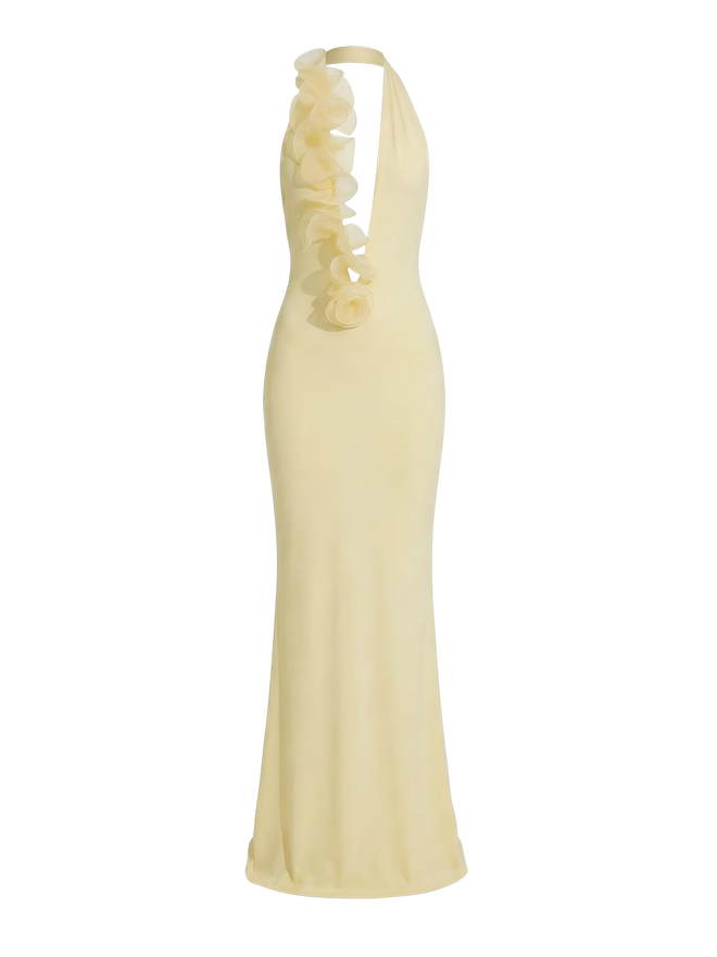 Dahlia-Flare Detail Gown