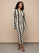 Zara–Wave Knit Dress - Vessita