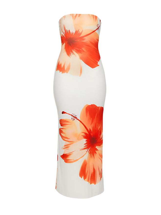 Maya-Hibiscus Maxi Dress