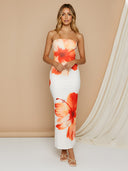 Maya-Hibiscus Maxi Dress