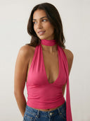 Alma-Scarf Halter Top - Vessita