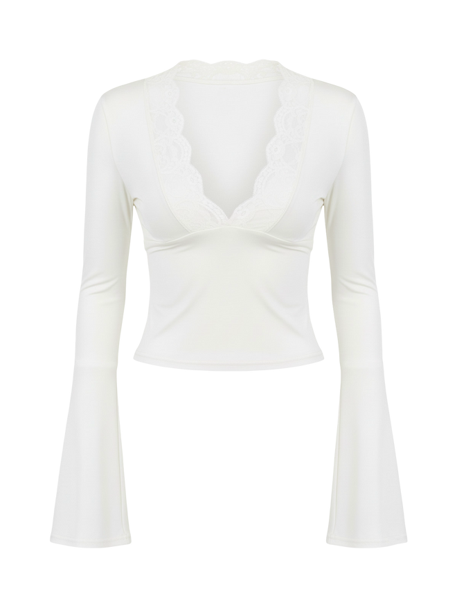 Elodie-Lace Trim Top